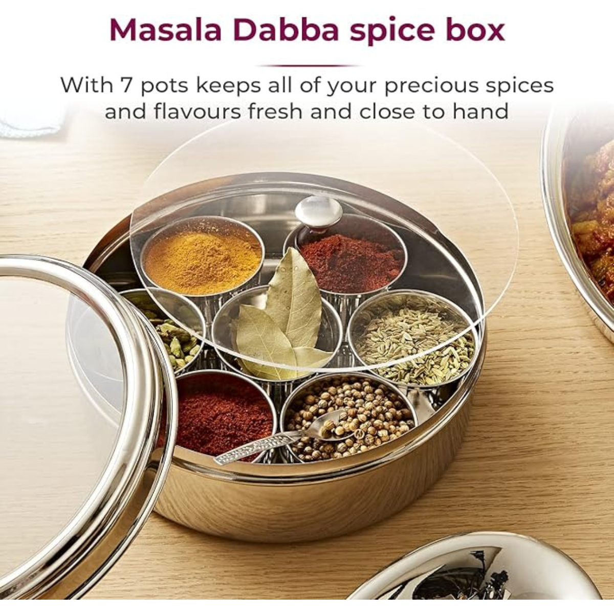 Tower 17 Piece Hammered Balti Set, Indian Feast, Spice Box, Rice tray, Naan Bread, Stainless Steel