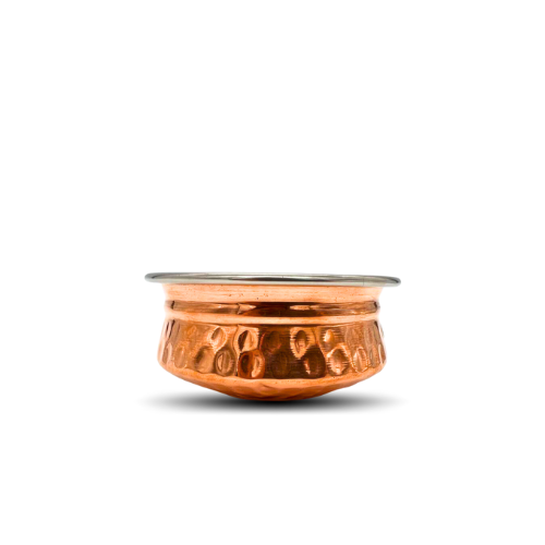Small Copper and Stainless Steel Interior Serving Handi Bowl
