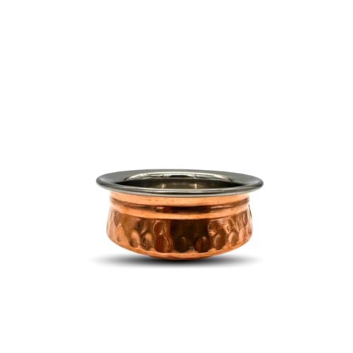 Small Copper and Stainless Steel Interior Serving Handi Bowl