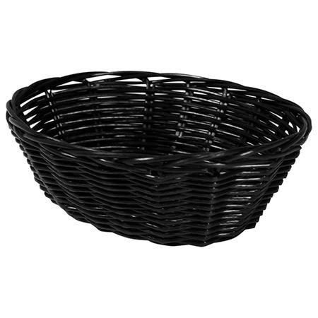 Poly Rattan Basket Oval 18 cm / 7" Black