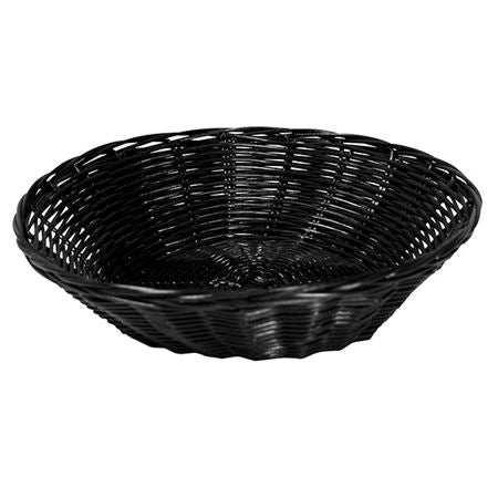 Poly Rattan Basket Round 25 cm / 10" Black
