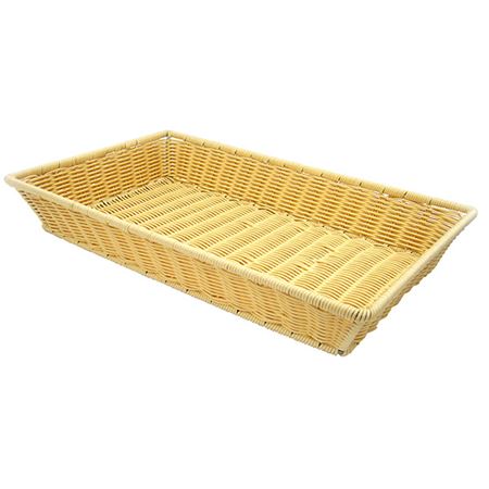 Polyrattan Basket Heavy Duty Rect 53X32X9cm