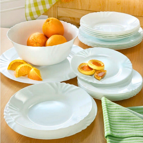 Luminarc Cadix Opal Glass Plate 22.5cm
