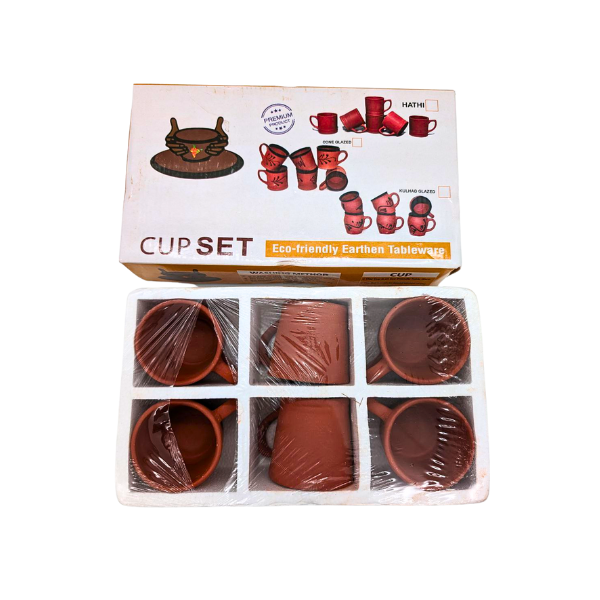 Handmade Traditional Kulhar Kulhad Chai Tea Coffee Mug Cup (Set of 6)