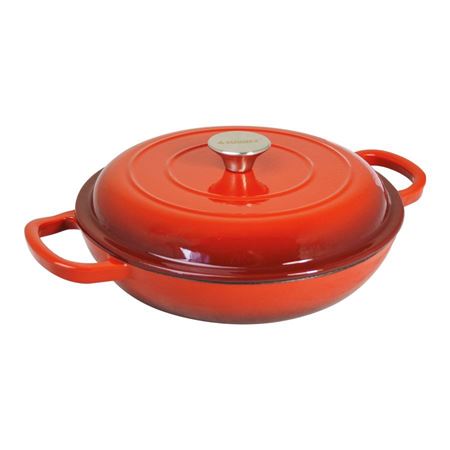 Red Cast Iron Round Casserole 27cm