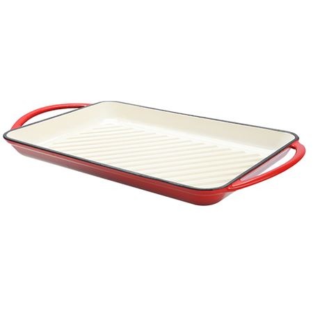Red Cast Iron Skillet