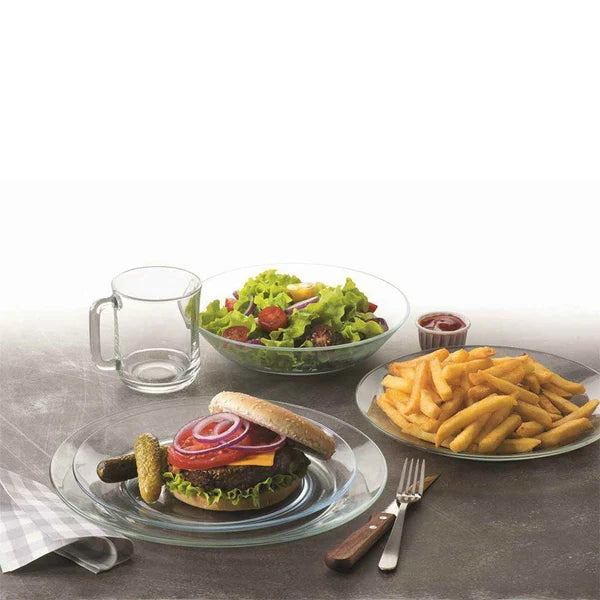Duralex Lys Tempered Glass Dinner Plates - Set of 6 - 28cm