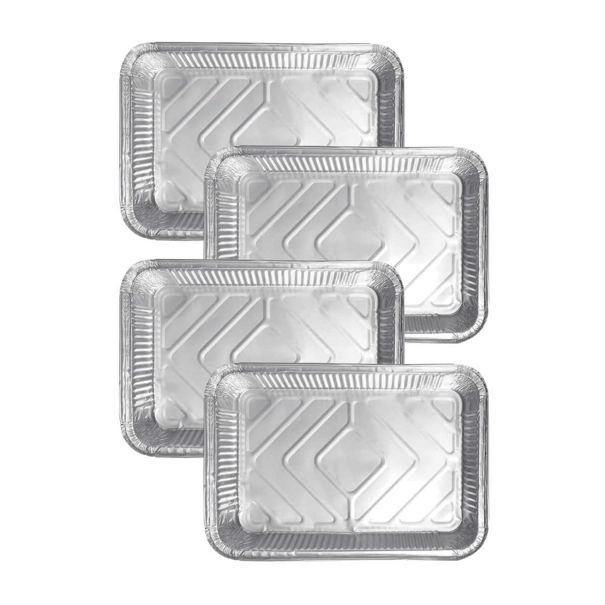 Set of 4 Extra Large Size Rectangular Foil Roasting Pan/Baking Trays 52cm x 33cm x 7cm