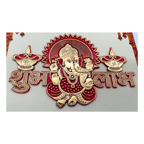 Diwali Decorations Ganesh Shubh Laabh Religious Stickers
