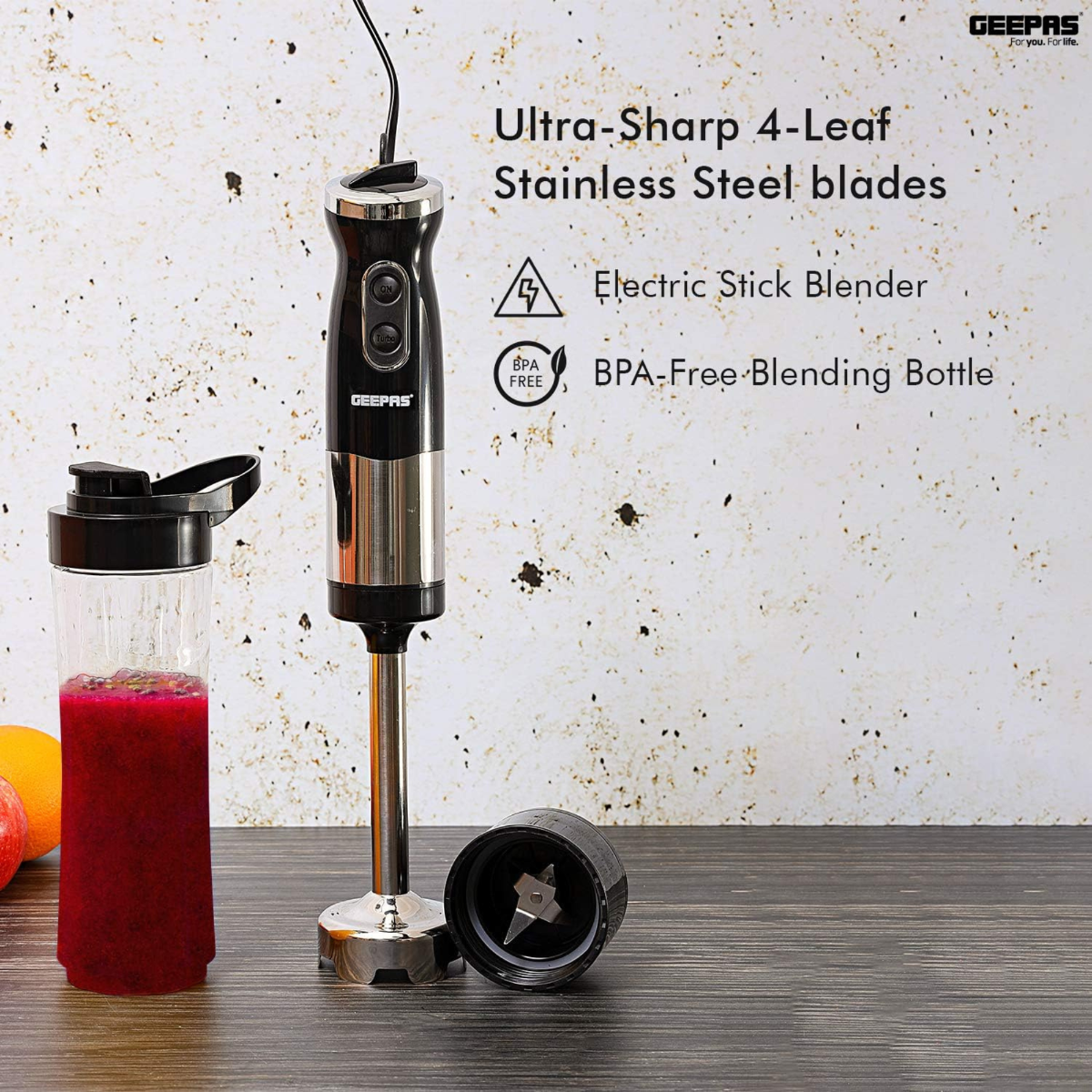 Geepas 500W 2-in-1 Hand Blender