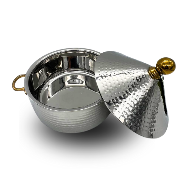Hammered Stainless Steel Heavy duty Hot Pot