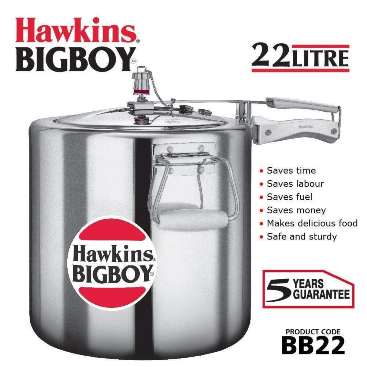Hawkins Bigboy Extra Large Pressure Cooker - 22 Litre