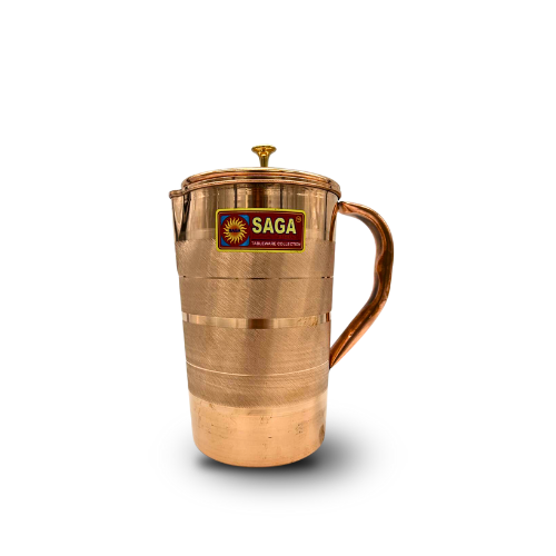 Ayurvedic Pure Copper Jug - 1L Compact Size