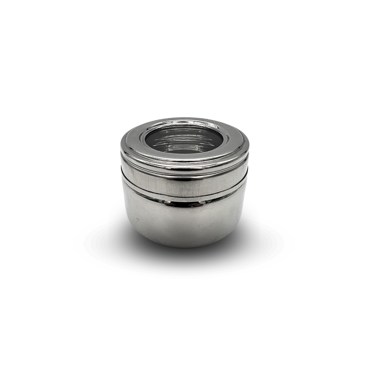 Mini Masala Dabba - Stainless Steel Spice Box with See-Through Lid (8cm)