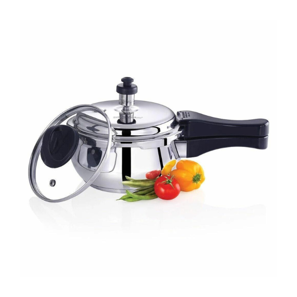 Premier Stainless steel Handi Pressure Cooker with Glass Lid - 3 Litre