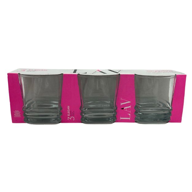 LAV Elegan Clear Glasses - 315ml & 335ml - Set of 3