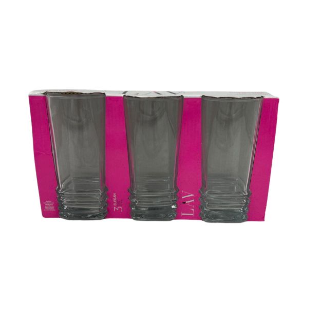LAV Elegan Clear Glasses - 315ml & 335ml - Set of 3