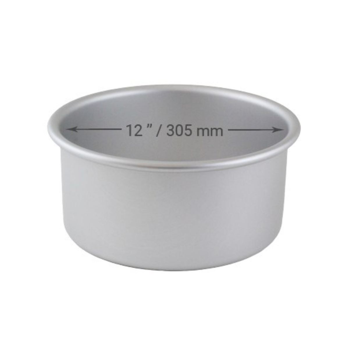 PME Round Cake Pan with Loose Base - Durable Non-Reactive Anodised Aluminium - 12"