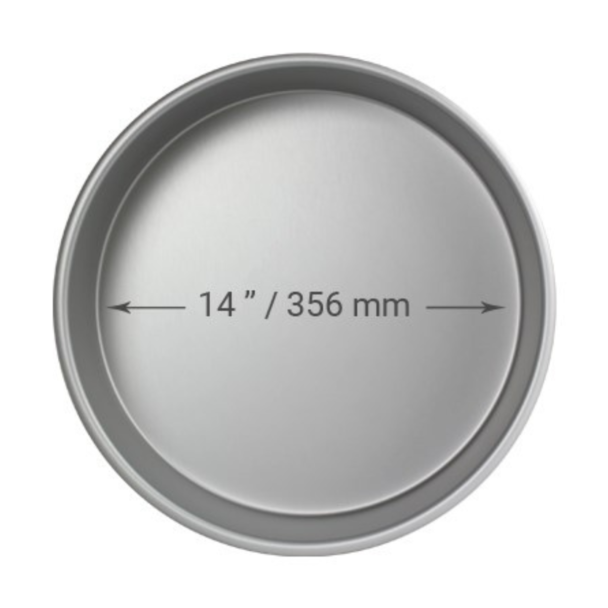 PME Large & Wide Round Cake Pan - Durable Non-Reactive Anodised Aluminium - 14"