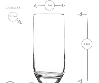 LAV Sude Glasses - 315ml, 315ml & 415ml - Set of 3