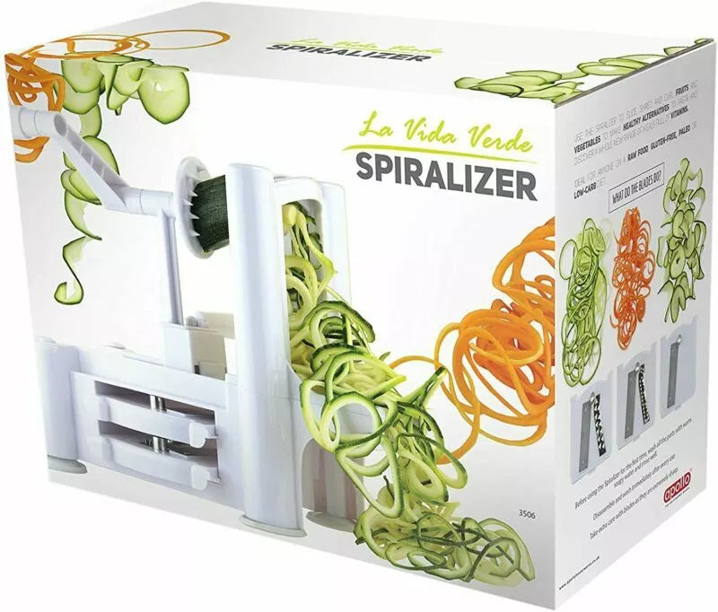 Apollo Housewares Fruit & Vegetable Spiralizer - Triple Bladed - White
