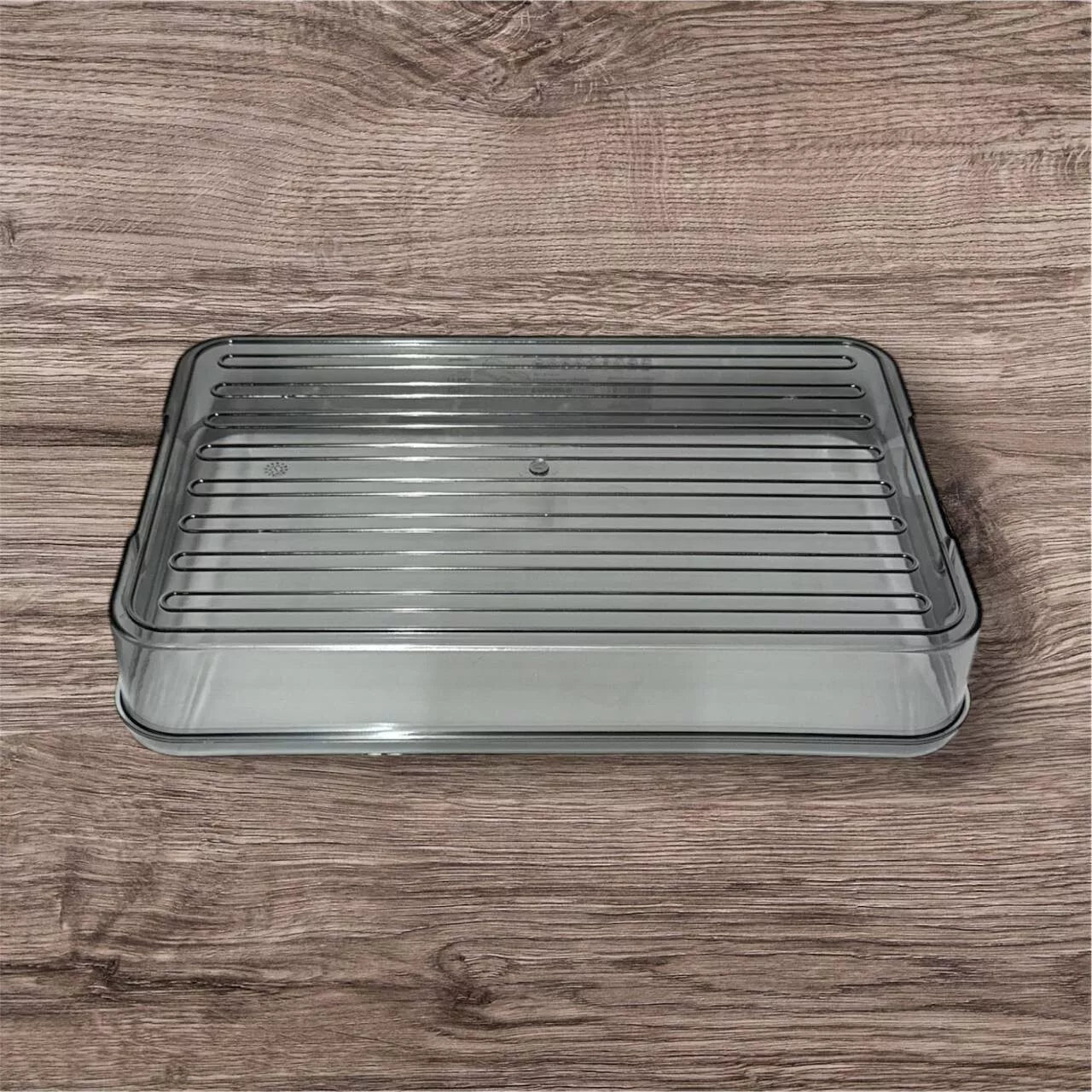 Plastic Smoked Frostora Handled Refrigerator Organizer food Storage Container