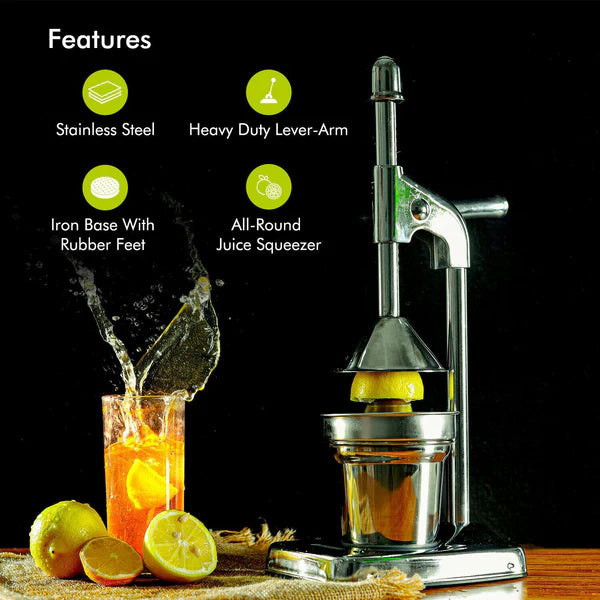 Royalford Heavy-Duty Stainless Steel Hand Press Manual Juicer