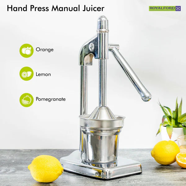 Royalford Heavy-Duty Stainless Steel Hand Press Manual Juicer