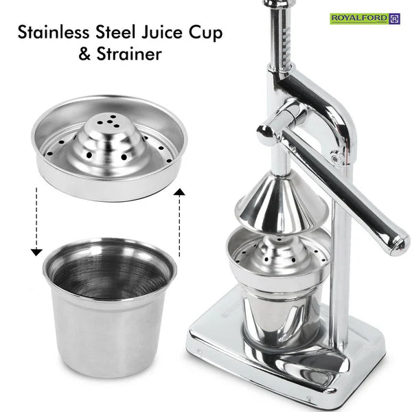 Royalford Heavy-Duty Stainless Steel Hand Press Manual Juicer