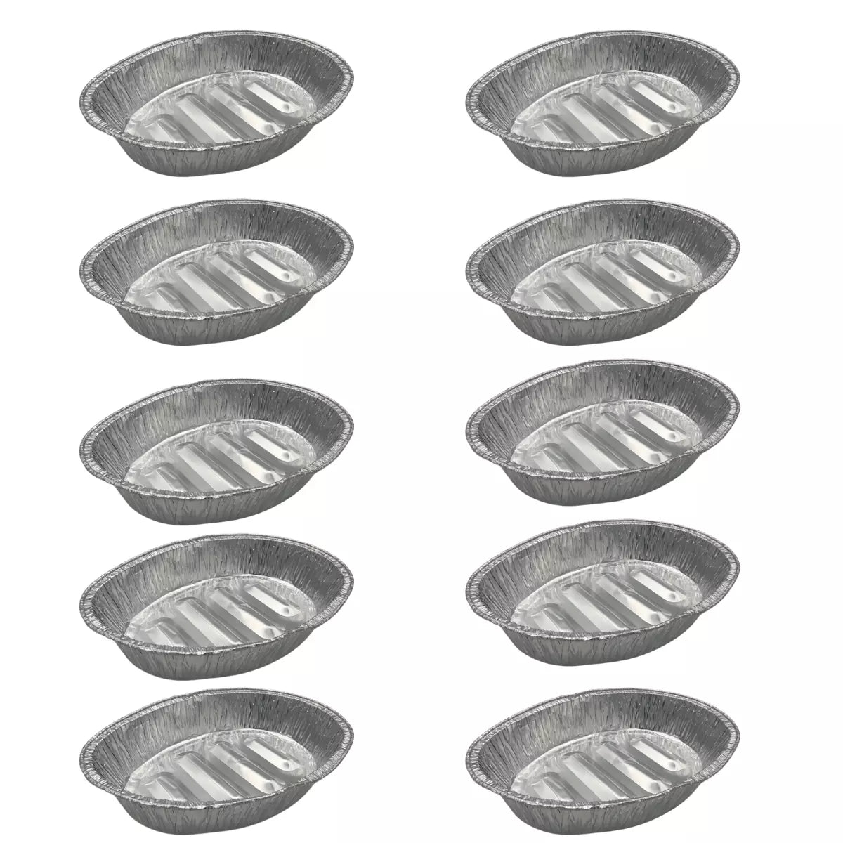 Extra Large Aluminium Oval Tray, Disposable Roasting Pan - 48.6 x 33.5 x 8.5cm