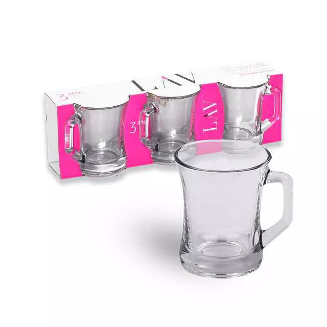 LAV Zen 225ml Coffee & Tea Mugs - Pack of 3