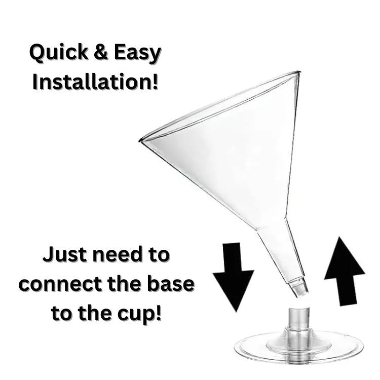 Plastic Party Reusable Martini Glasses - 6 x 8oz/230ml