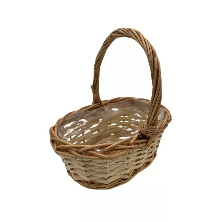 Oval Wicker Picnic Basket - Single Handle - 4 Sizes