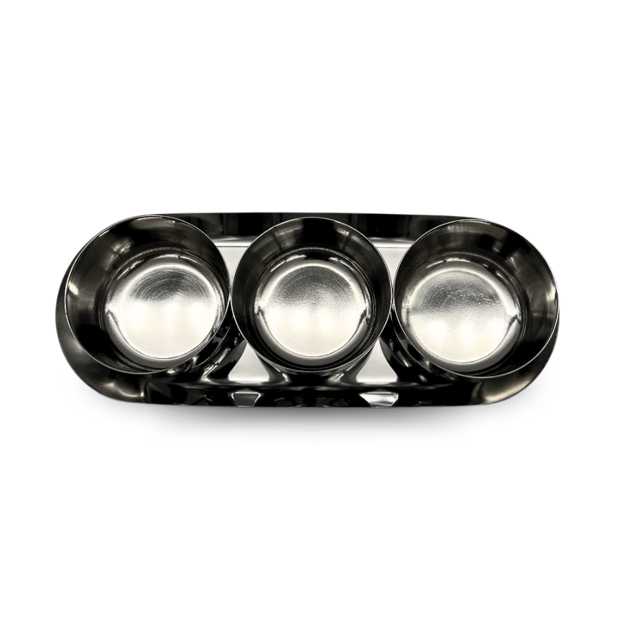 Set of 4 Stainless Steel Mini Serving Relish Dishes