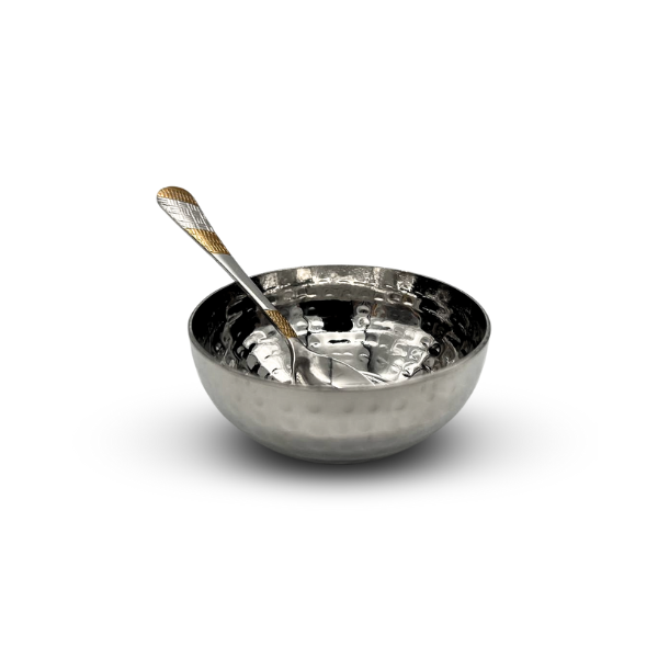 Set of 9 Heavy duty Hammered Stainless Steel Serving Relish Dishes