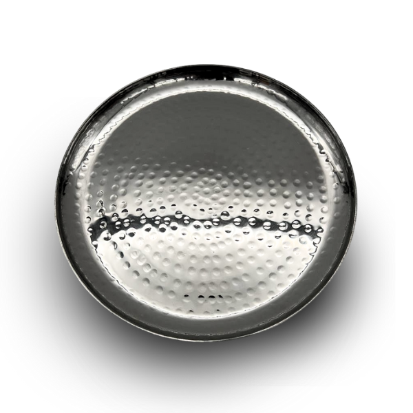 Set of 9 Heavy duty Hammered Stainless Steel Serving Relish Dishes