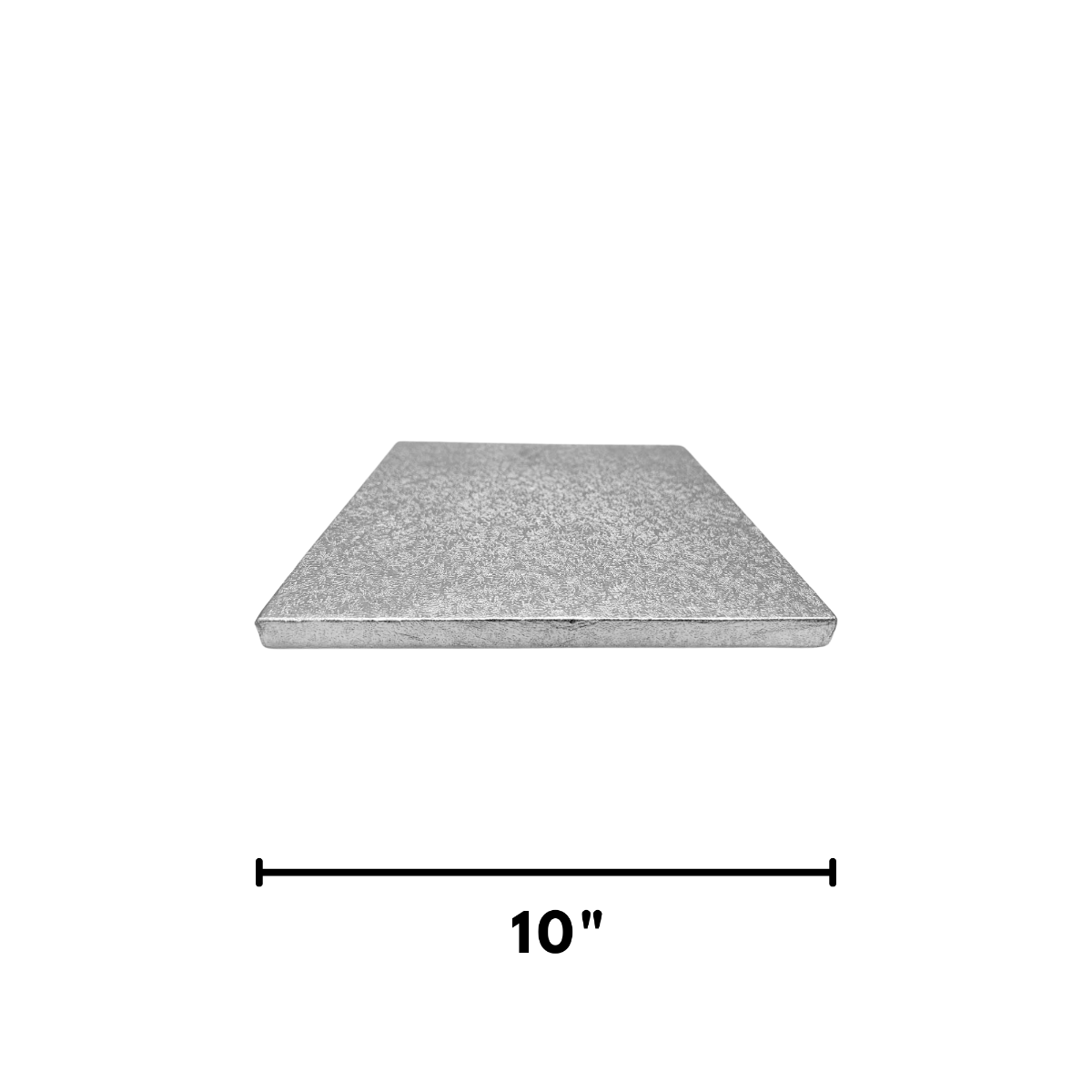 Square Silver Embossed Drum Thick Board 10"