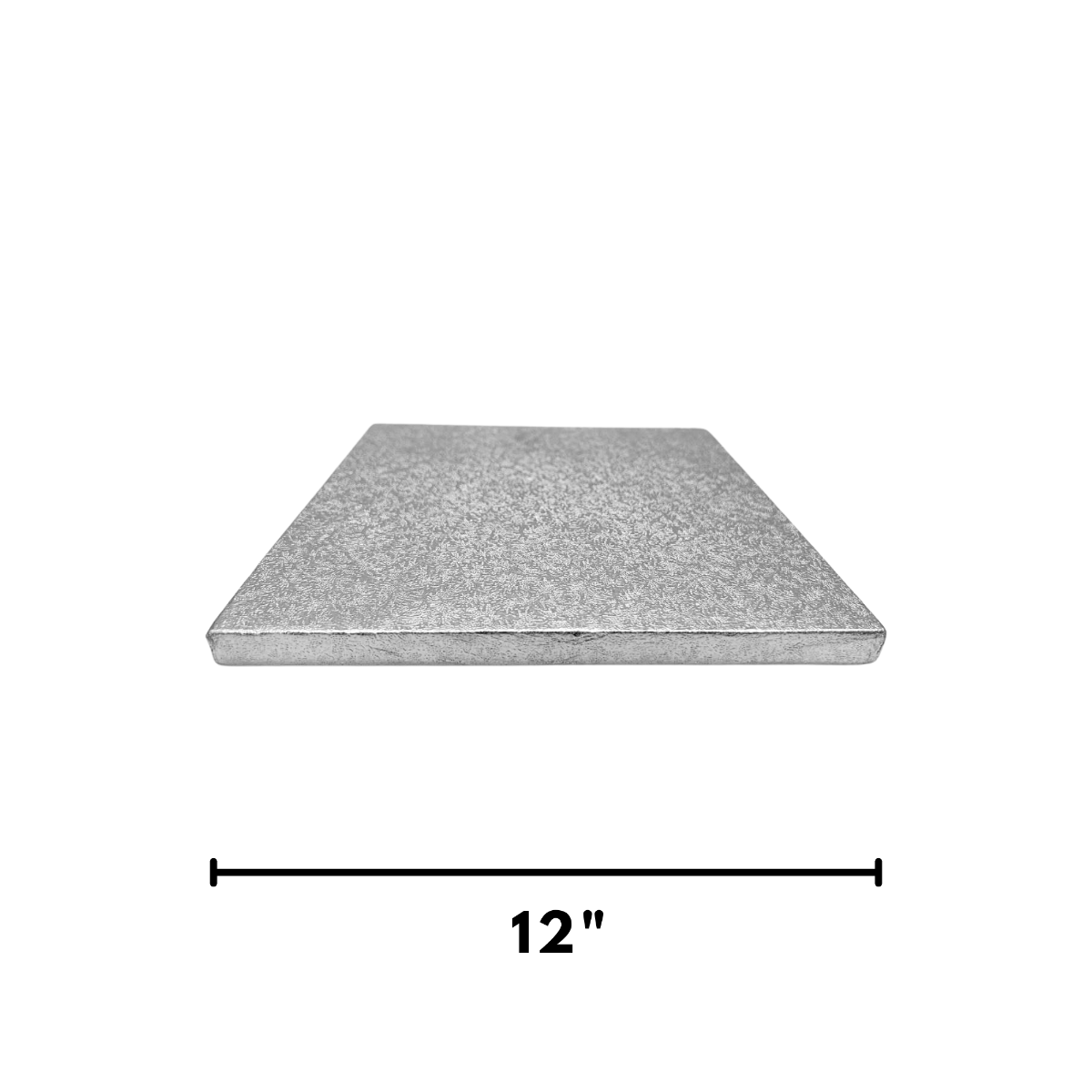 Square Silver Embossed Drum Thick Board 12"