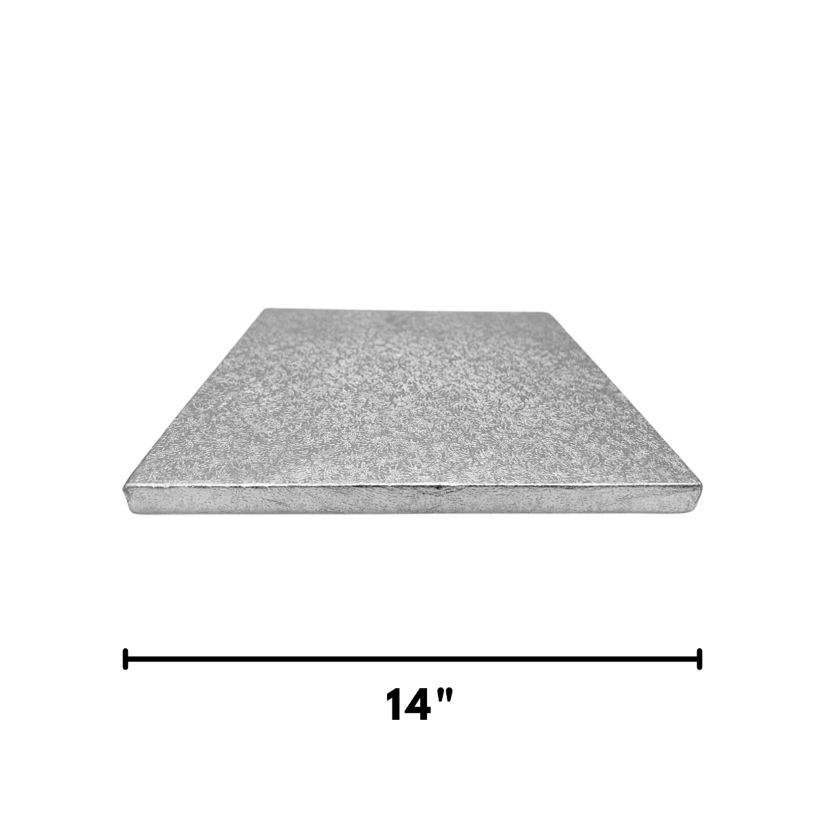 Square Silver Embossed Drum Thick Board 14"