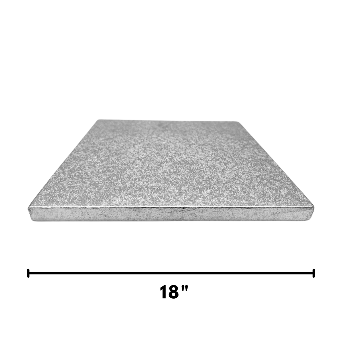 Square Silver Embossed Drum Thick Board 18"