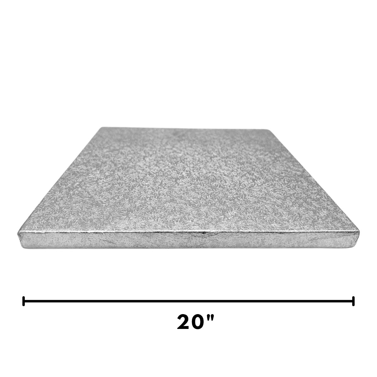 Square Silver Embossed Drum Thick Board 20"