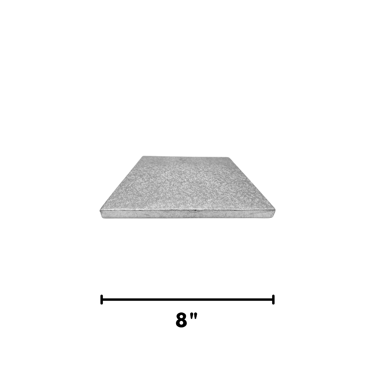 Square Silver Embossed Drum Thick Board 8"