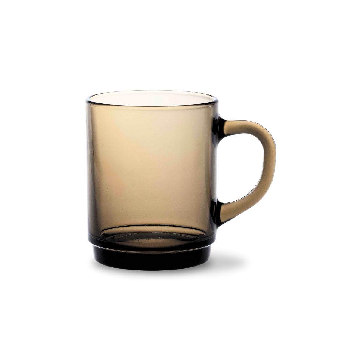 Duralex Versailles Glass Coffee Tea Mugs, 260ml - Smoke - Pack of 6
