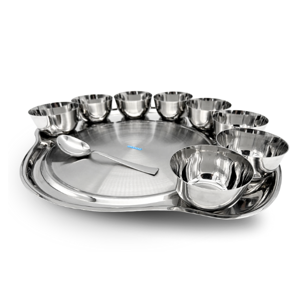 Set of 10 Stainless Steel Serving Relish Dishes