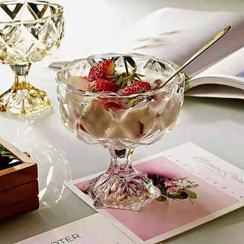 Royal Cuisine Set of 6 Diamond-Shaped Ice Cream Dessert Bowls