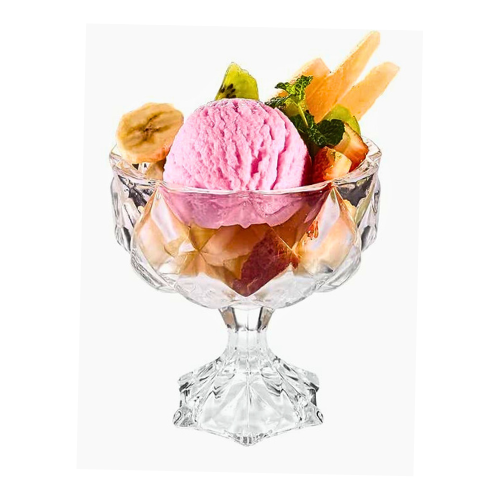 Royal Cuisine Set of 6 Diamond-Shaped Ice Cream Dessert Bowls