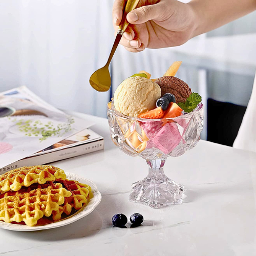 Royal Cuisine Set of 6 Diamond-Shaped Ice Cream Dessert Bowls