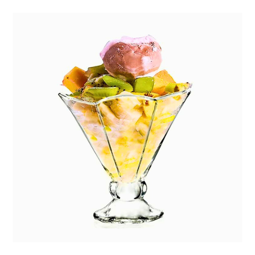 Royal Cuisine Set of 3 Flower-Shaped Ice Cream Dessert Bowls