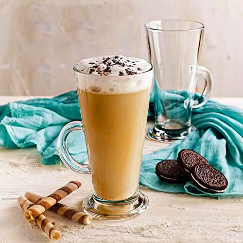 Royal Cuisine Set of 2 Latte Glasses Cup 270ml