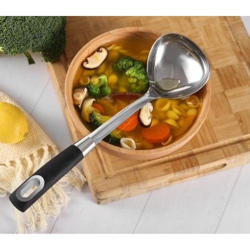 Royal Cuisine Soup Ladle Spoon with Soft Grip Handle
